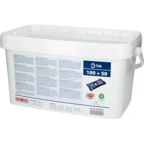 Kalkskydd Rational Care Tabs 100 – 50 st avkalkningstabletter för effektiv skydd och underhåll av ugnssystem