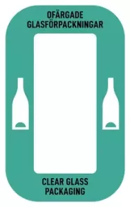 ​Källsortering Dekal – Ofärgat Glas