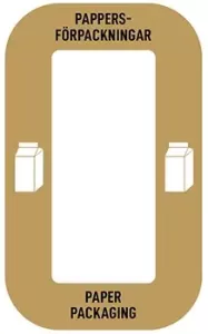 ​Källsortering Dekal – Pappersförpackningar