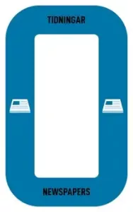 ​Källsortering Dekal – Tidningar