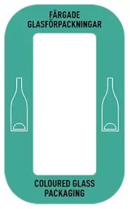 ​Källsortering Dekal – Färgat Glas