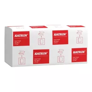 ​Katrin Classic V-vikt Zig Zag Pappershandduk Handy Pack – 2-lag, vit