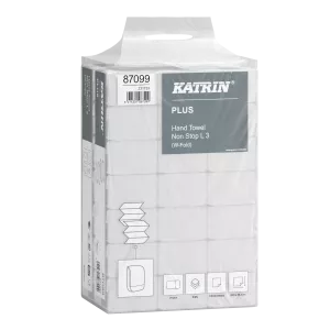 ​Katrin Plus W‑vikt Pappershandduk Non Stop L 3‑lager