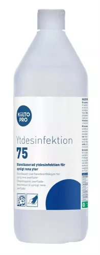 Kiilto Pro ytdesinfektion 75% 1 liter alkoholbaserad desinfektionsvätska för snabb och effektiv desinfektion av hårda ytor, med bred antimikrobiell effekt mot bakterier och virus, idealisk för vård, storkök och professionella miljöer