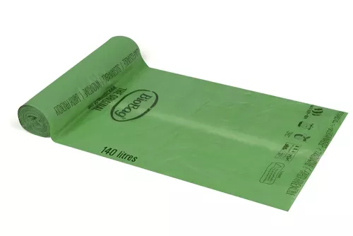 BioBag Superline komposterbar säck 120–140L – miljövänlig avfallssäck för organiskt avfall i professionella miljöer