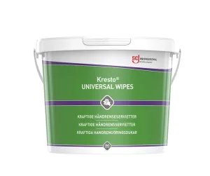 Kresto Universal Wipes 150 st – kraftfulla rengöringsdukar för händer och ytor, tar effektivt bort olja, fett och smuts utan vatten