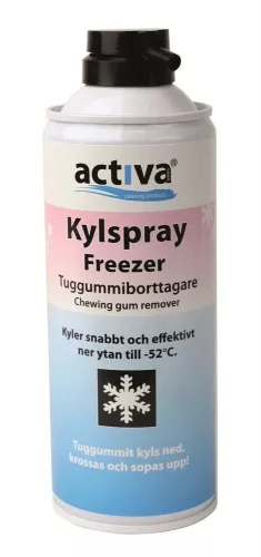 Activa kylspray aerosol 520 ml – kraftfull kylspray och tuggummiborttagare som fryser ned tuggummi för snabb och smidig borttagning från textilier, golv, skolbänkar och andra fryståliga ytor, utvecklad för skolor, kollektivtrafik, parker