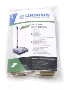 ​Lindhaus LS38 Dammsugarpåse 8-pack + 3 filter