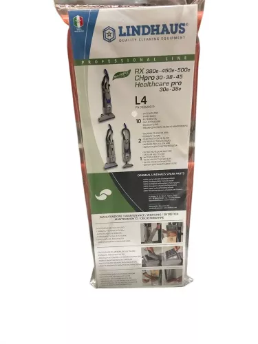 Lindhaus RX450E dammsugarpåse 10-pack – dammsugarpåsar för effektiv dammupptagning med hög filtreringsförmåga, slitstarkt material och säker passform, anpassade för professionell städning