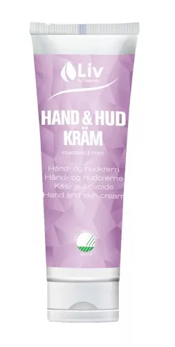 LIV hand- och hudkräm oparfymerad 250 ml – mild och återfuktande kräm för känslig hud