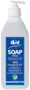 Liv Mild Handtvål 4 i 1 Oparfymerad 600ml