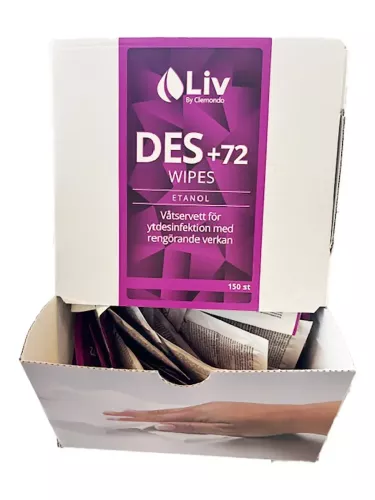 Liv ytdesinfektion 72 wipes 150-pack – desinfektionsservetter för rengöring och desinficering av ytor i hygieniska miljöer