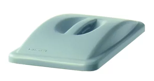 Rubbermaid Slim Jim lock, grått – robust och färgkodat lock för sortering och luktförslutning