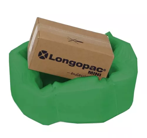 Longopac Mini 60 m grön – slitstark och miljövänlig avfallspåse på rulle för mindre behållare