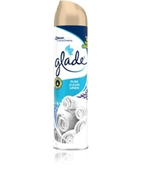 Luftfräschare Glade Clean Linen 300 ml – fräsch doft av nytvättat för hem och kontor