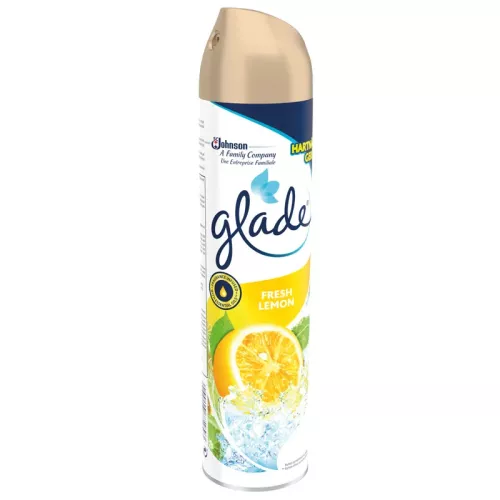 Luftfräschare Glade Fresh Lemon 300 ml – uppfriskande citrusspray för snabb eliminering av dålig lukt