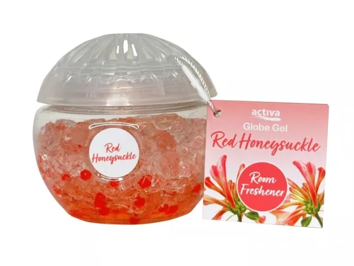 Luktförbättrare Activa Globe Gel Röd – doftgel med honeysuckle-doft för kontinuerlig fräschör i hygienutrymmen och gemensamma ytor