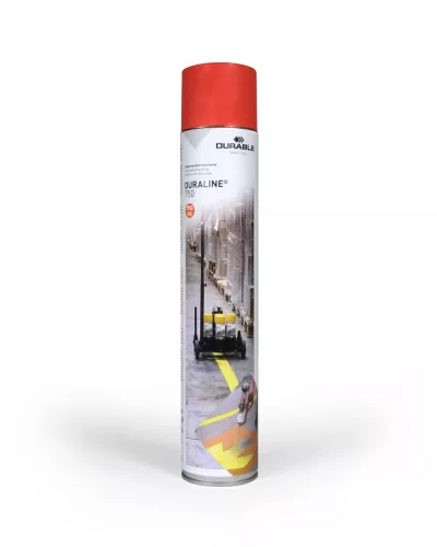Markeringsfärg Duraline 750 ml röd – sprayfärg för tydlig och hållbar markering av linjer och ytor