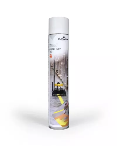Markeringsfärg Duraline 750 ml vit – sprayfärg för tydlig och hållbar markering av linjer och ytor