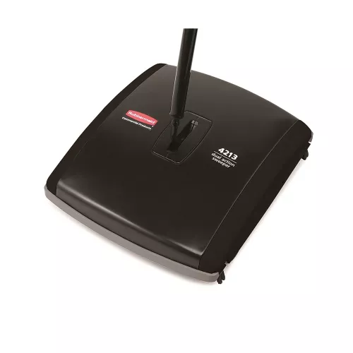 Rubbermaid mattsopare dubbel modell 4213, 30 cm bred med två borstvalsar och lågprofilkonstruktion för smidig rengöring av mattor utan el