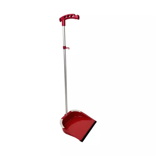 MAX Klick sopskyffel röd Special Edition – ergonomisk och slitstark sopskyffel med smart klickfunktion, gummilist och skrapkant som ger effektiv uppsamling av damm och smuts utan att lämna rester, anpassad för daglig städning i