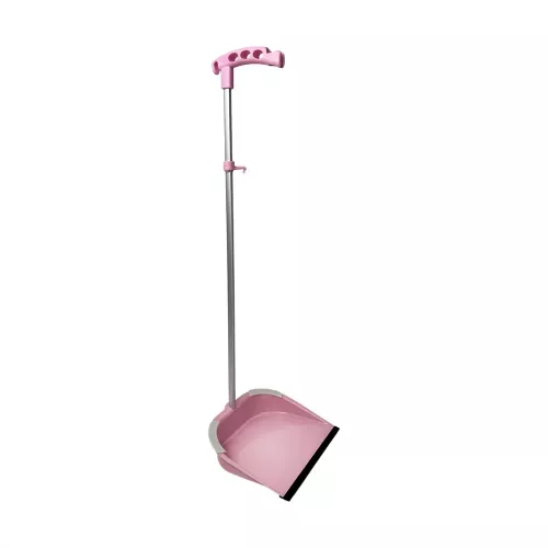 MAX Klick sopskyffel rosa Special Edition – ergonomisk och trendig sopskyffel med smart klickfunktion och tät gummilist som ger effektiv uppsamling av damm och smuts utan att lämna rester, anpassad för daglig städning i hem, butiker, salonge