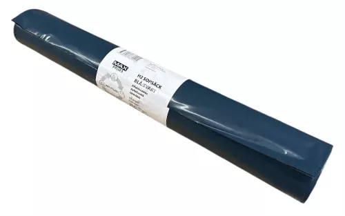 Max Prima H2 sopsäck 125 liter blå/svart – slitstark och tålig avfallssäck för städning, grovavfall och industriella miljöer, anpassad för tung belastning och säker avfallshantering