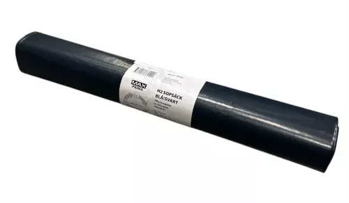 Max Prima H2 sopsäck 160 liter blå/svart – slitstark och rymlig avfallssäck för grovavfall, städning och industriella miljöer, hög hållbarhet för tung belastning och säker avfallshantering