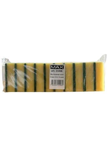 Skursvamp utan grepp Grön 10-pack