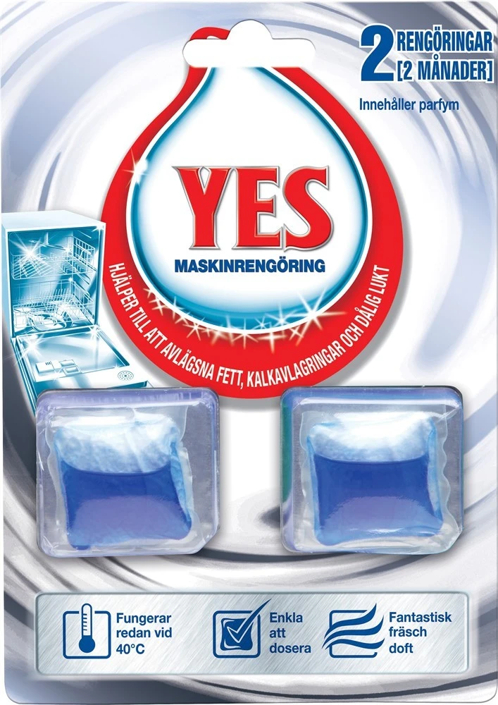 Yes Power Clean maximal fettborttagning 2-pack – kraftfullt diskmedel som effektivt avlägsnar fett och ingrodd smuts från köksytor och disk