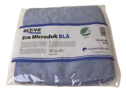 Grön mikrofiberduk från Activa ECO – 32x32 cm, tillverkad av återvunnet material, för allroundrengöring