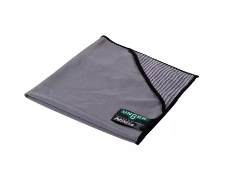 Unger Ninja mikrofiberduk 80x60 cm – extra stor och högabsorberande fönsterduk för ränderfri avtorkning och polering, perfekt för professionell fönsterputsning och spegelrengöring