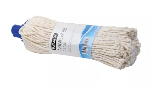MAX minisvabbgarn 220 gram – 25 cm garnmopp med god absorptionsförmåga för fuktmoppning