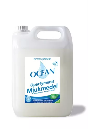 Ocean mjukmedel oparfymerad 5 liter – skonsamt och allergivänligt sköljmedel för mjuka och fräscha textilier utan doft