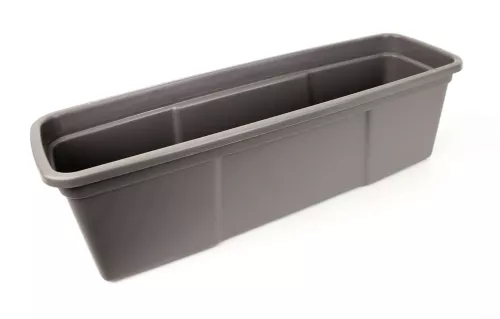Moppbox stor grå 60 cm – praktisk och rymlig förvaringslåda för moppar, idealisk för förfuktning och hygienisk hantering i städvagnar
