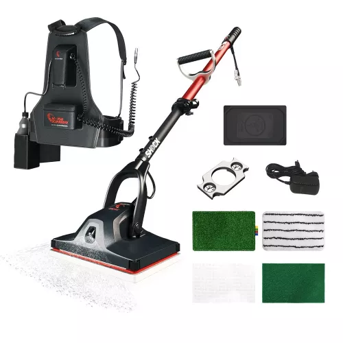 MotorScrubber Starter Kit – komplett batteridrivet städkit för effektiv rengöring av väggar, golv och svåråtkomliga ytor