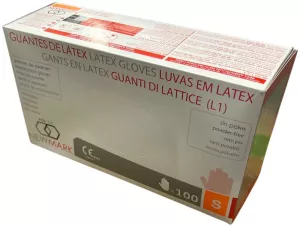 ​Engångshandskar New Mark Latex Opudrade S 100st