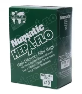 Numatic Hepa-Flo 6L dammsugarpåse är utvecklad för effektiv uppsamling av damm och smuts med bibehållen sugkraft