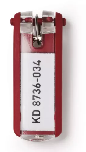 Nyckelbricka Key Clip röd 6-pack – slitstarka nyckelbrickor för enkel märkning och organisering av nycklar