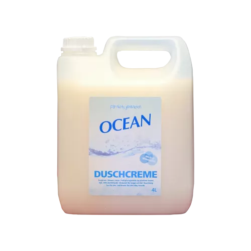 Ocean duschcreme 4 liter – mild och återfuktande duschgel i storförpackning för daglig hudrengöring