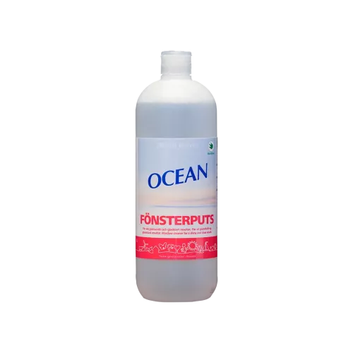 Ocean fönsterputs refill – glasputs för fönster, speglar och glasytor med effektiv smutsborttagning, snabb avdunstning och ränderfri finish, i refillförpackning för påfyllning i sprayflaska för hem och professionell städning