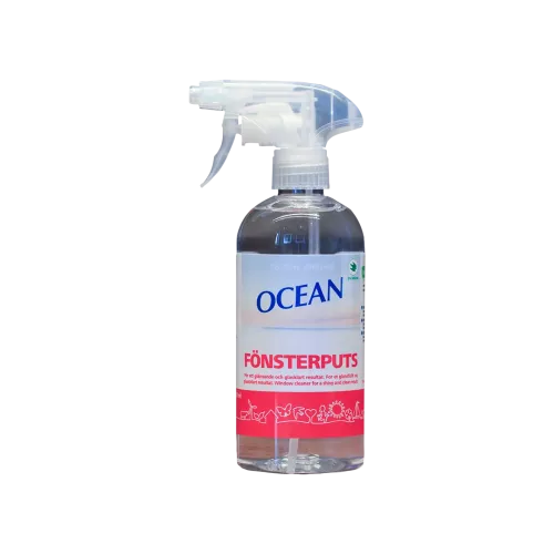 Ocean fönsterputs spray – glasputs i praktisk sprayflaska för fönster, speglar och glasytor med effektiv smutsborttagning, snabb avdunstning och ränderfri finish, anpassad för hem och professionell städning