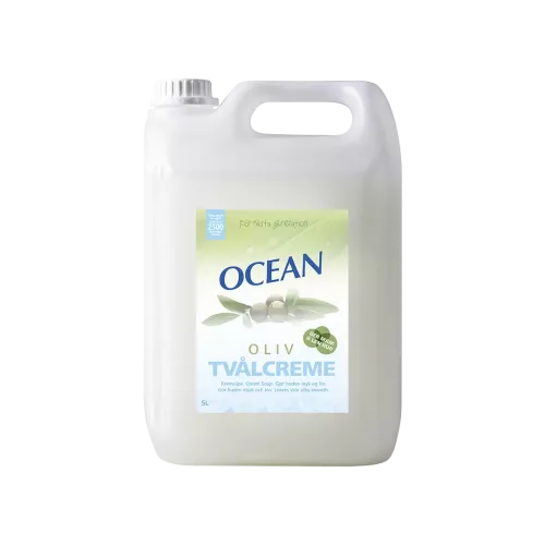 Ocean tvålcreme Liv 5L – återfuktande flytande tvål för skonsam handtvätt, storpack för hygieniska miljöer inom vård, städ och offentlig verksamhet