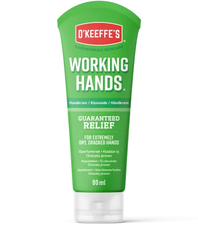 O’Keeffe’s Working Hands handkräm 80 g – handkräm i smidig tub för intensiv återfuktning av mycket torr hud med koncentrerad och skyddande formula, idealisk för vård av spruckna händer och daglig användning inom arbete och vardag