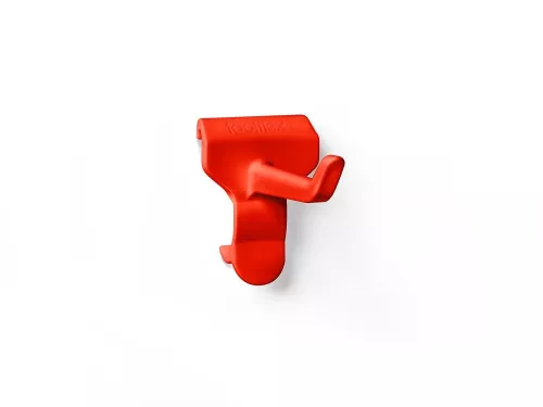 Toolflex One krok 3-pack röd – upphängningskrokar för färgkodad redskapsförvaring  Röda krokar Toolflex One – 3-pack tillbehör för skenbaserade städsystem och väggmontering