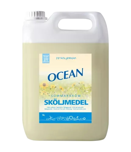 Oparfymerat tvättmedel 5 liter Sommardröm – skonsamt flytande tvättmedel för effektiv rengöring av kläder utan parfym