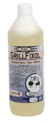 P43 Grillfixol 1L – kraftfull grill- och ugnsrengöring som löser fastbränt fett och smuts på grillar, ugnar och stekbord