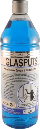 P9 Glasputs 1L – effektiv fönster- och glasrengöring utan ränder för professionellt bruk