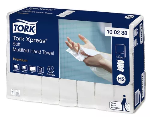 Pappershandduk Tork Xpress mjuk Multifold Premium – högkvalitativa handdukar för effektiv och skonsam handtorkning