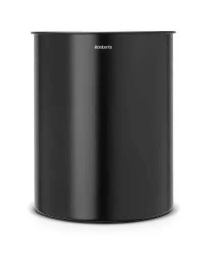 Brabantia papperskorg 15L matt svart – stilren och kompakt avfallsbehållare i matt svart finish, perfekt för badrum, kontor eller sovrum med krav på design och funktion